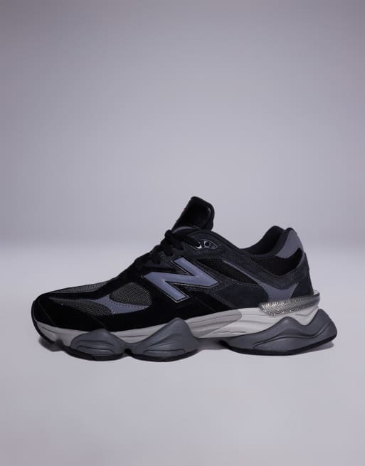 New Balance 9060 trainers in black and dark grey