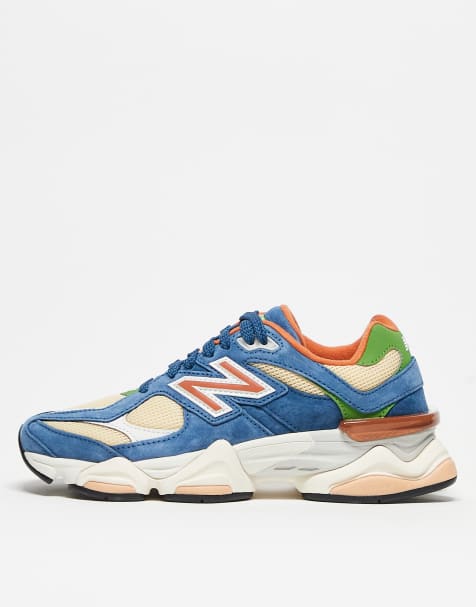 New Balance 9060 sneakers in blue and orange multi - view 1