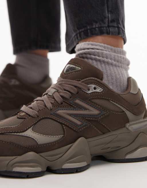 New Balance 9060 sneakers in brown, 4 of 5
