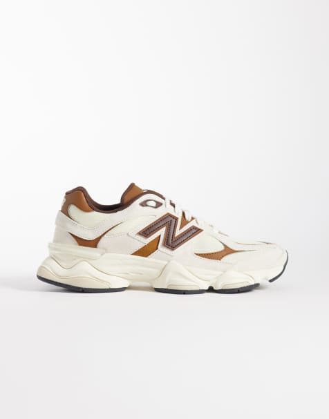 New Balance 9060 sneakers in cream and brown - view 1
