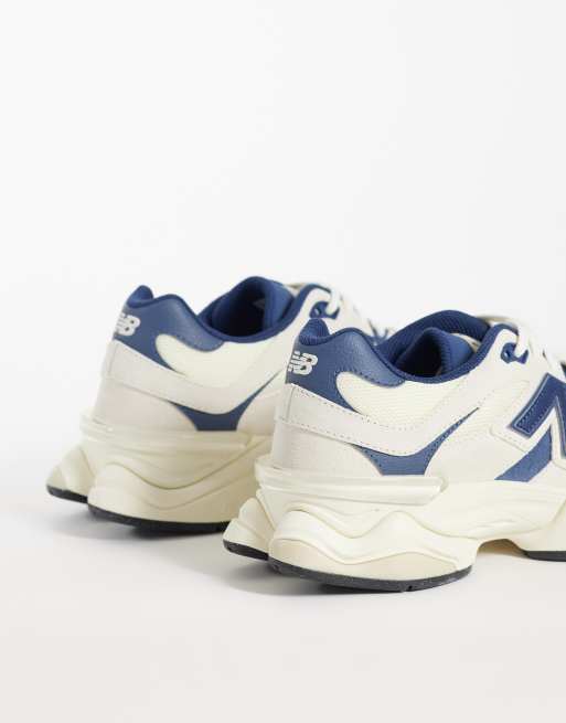 New Balance 9060 sneakers in cream and navy, 2 of 5