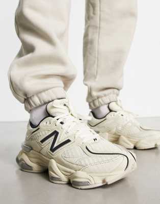 New Balance 9060 sneakers in cream with black detail | ASOS