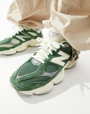 New Balance 9060 sneakers in green with white detail | ASOS