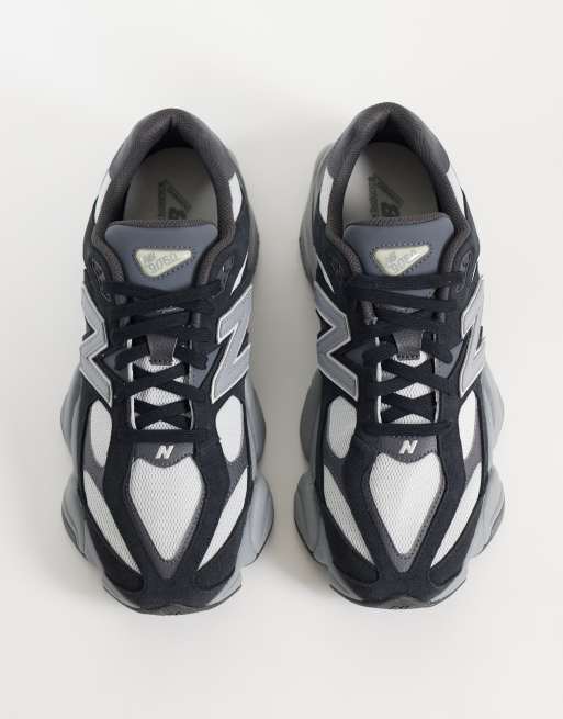 New Balance 9060 sneakers in grijs en zwart, 2 van 5