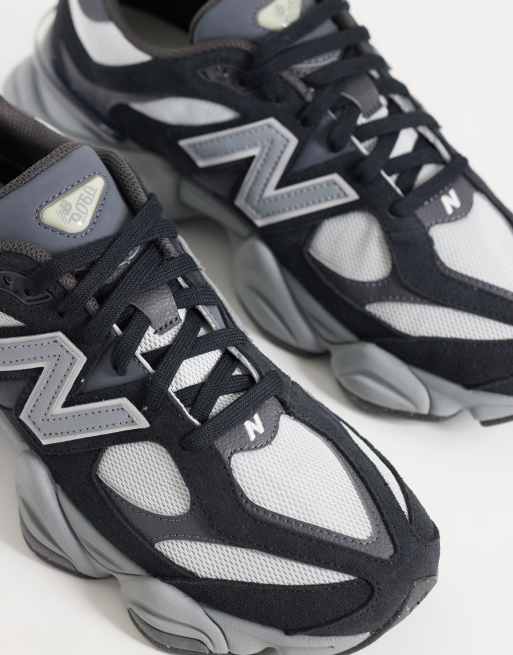 New Balance 9060 sneakers in grijs en zwart, 3 van 5