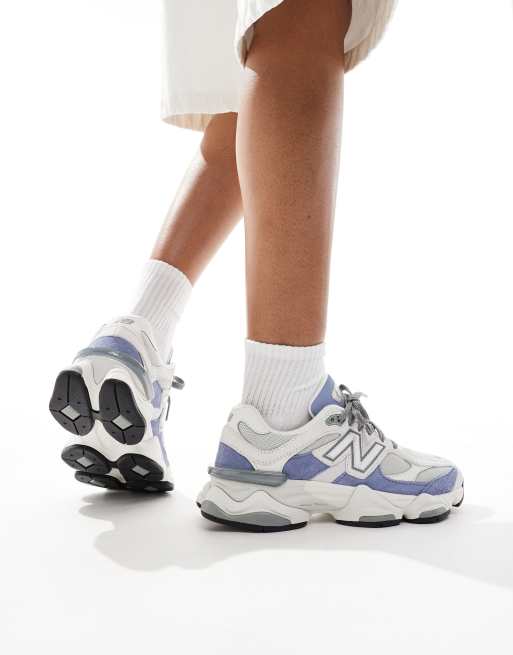 New Balance - 9060 - Sneakers in grijs met blauw, 2 van 5