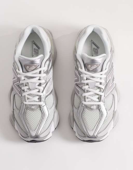 New Balance 9060 sneakers in light grey, 2 of 5
