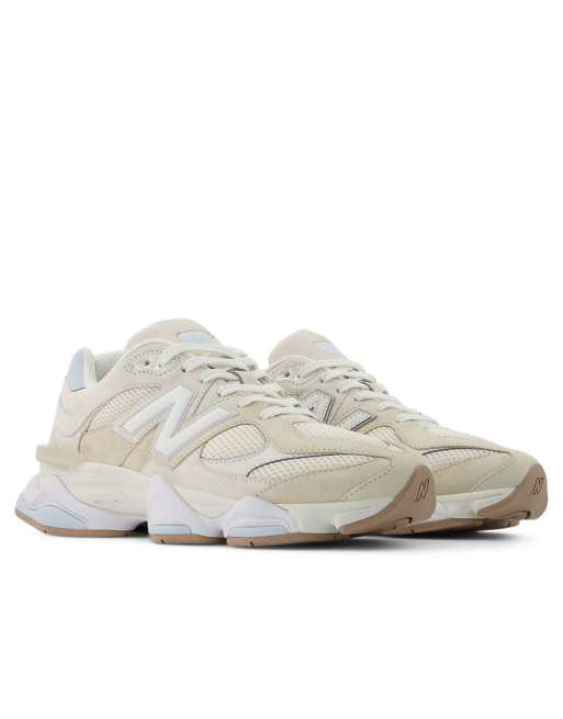 New balance 9060 sneakers in off white and beige detail