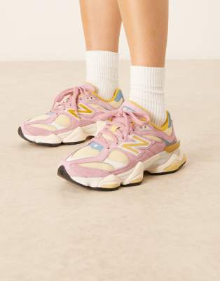 New Balance 9060 sneakers in pink and multi