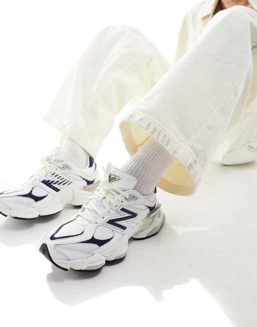 New Balance 9060 sneakers in white with navy detail | ASOS