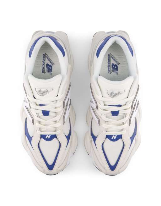 New Balance - 9060 - Sneakers in wit en blauw, 3 van 4