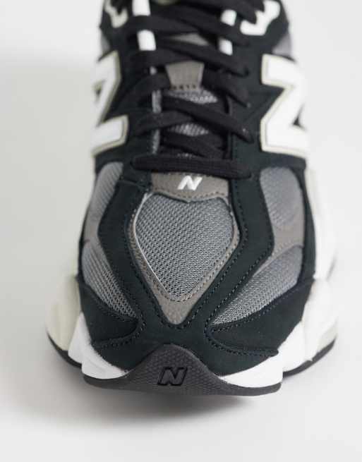 New Balance - 9060 - Sneakers in zwart en wit, 4 van 5