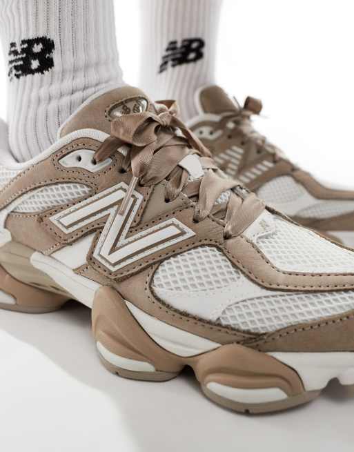 New Balance 9060 sneakers with ribbon laces in brown Exclusive