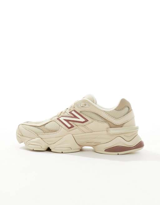 New Balance 9060 trainers in beige and pink