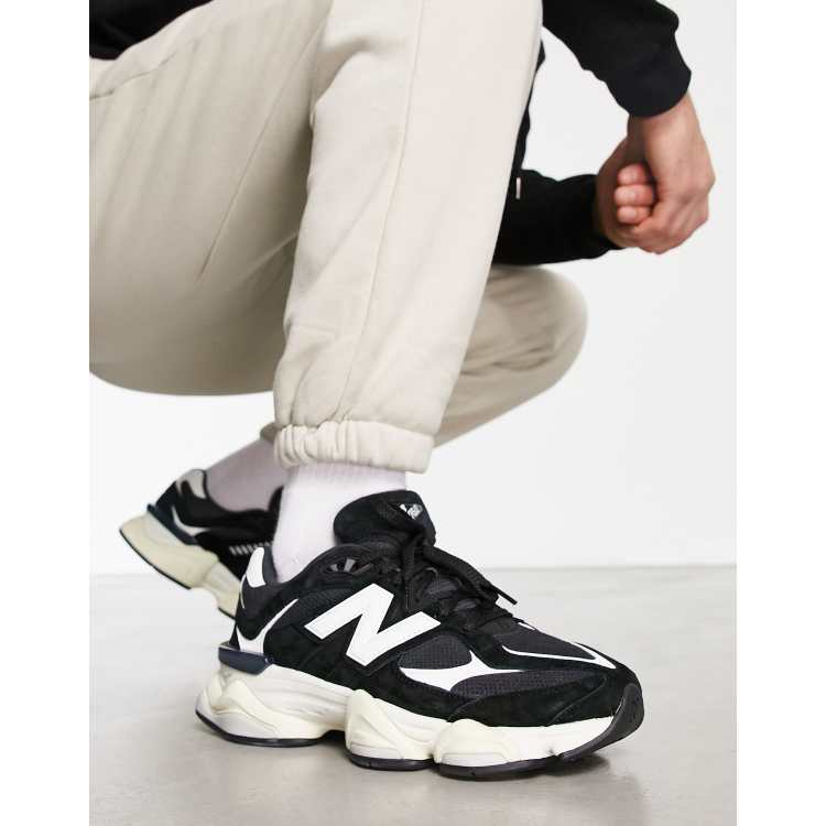 New Balance 9060 trainers in black and white