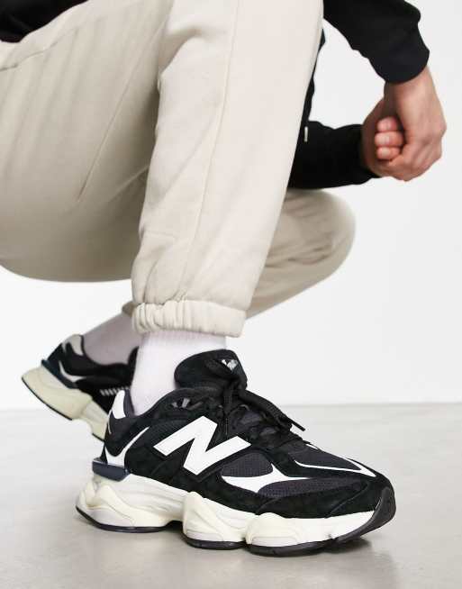 New Balance 9060 trainers in black and white