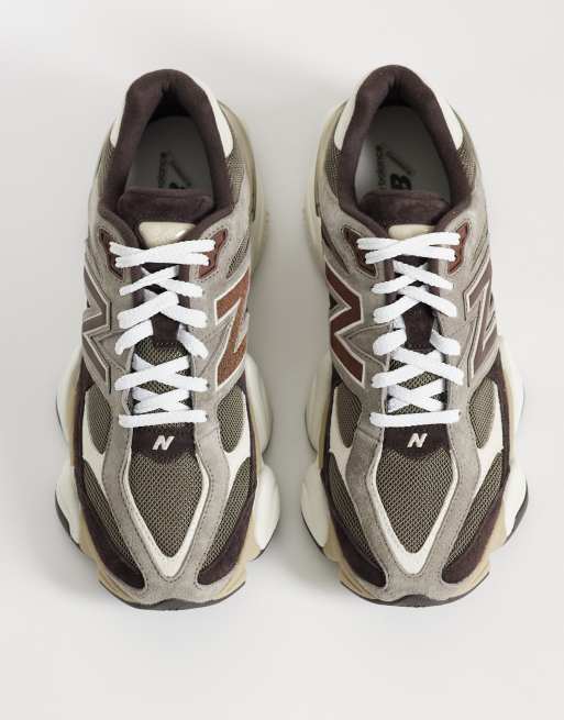 New Balance 9060 trainers in brown, 3 of 5