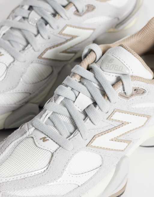 New Balance 9060 trainers in driftwood / sea salt, 3 of 5