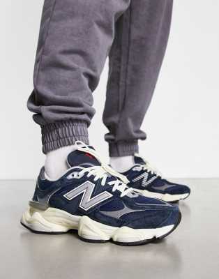 New Balance 9060 trainers in navy and off white