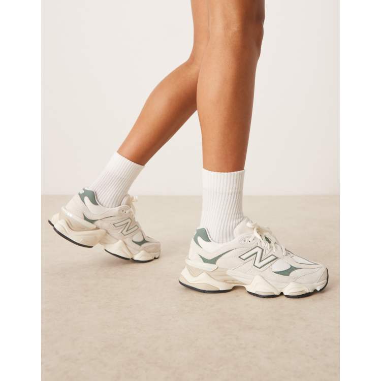 New Balance 9060 Off White/Green ニューバランス New Balance 9060 trainers in off white and green | ASOS