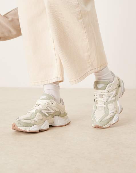 New balance 9060 trainers in off white and green  - view 1