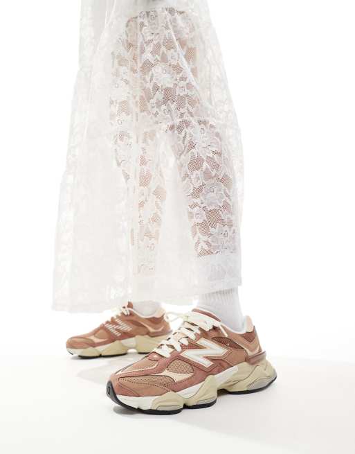 New Balance 9060 trainers in pink multi