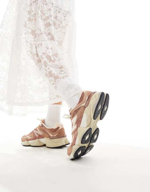 New Balance 9060 trainers in pink multi