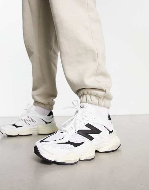 New Balance 9060 trainers in white and black