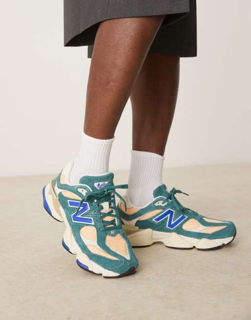 New Balance 9060 unisex sneaker in multi with blue detail