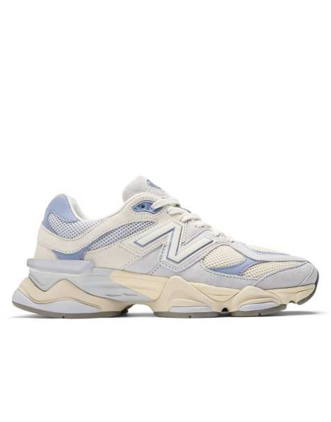 New Balance – 9060 – Unisex-Sneaker in Perlengrau mit Detail in Lila - view 1