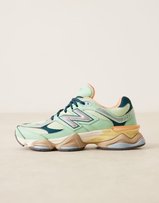 New Balance 9060 Unisex sneakers in green multi