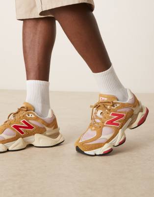 New Balance 9060 unisex sneakers in multi with red details