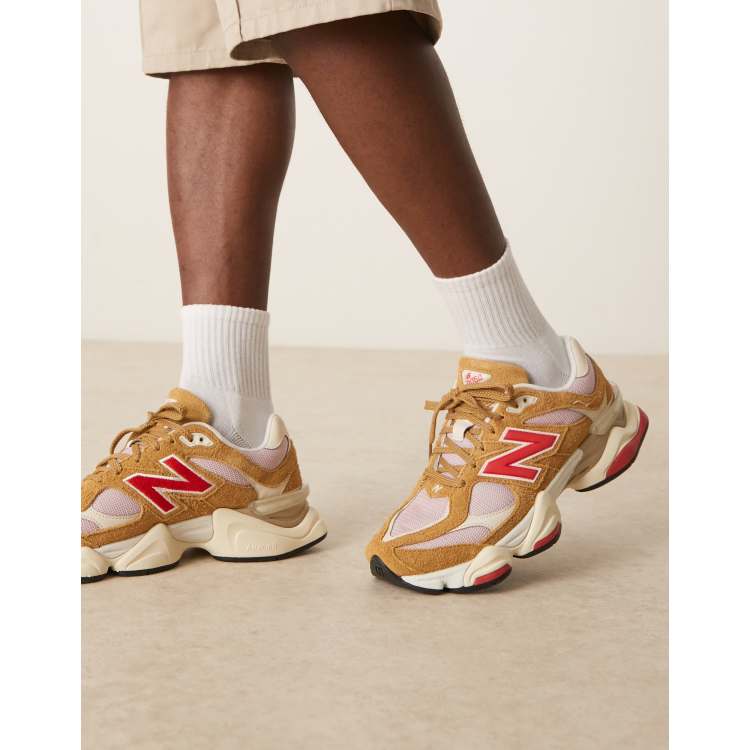 New Balance 9060 unisex sneakers in multi with red details  display picture 3
