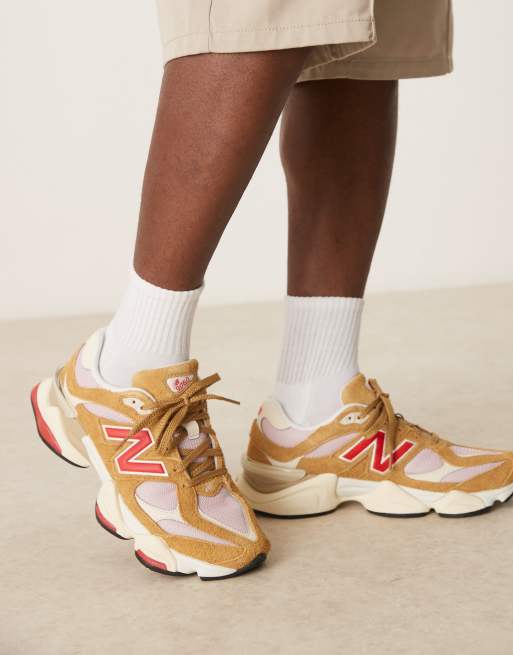 New Balance 9060 unisex sneakers in multi with red details