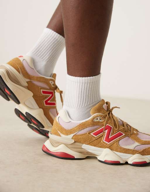 New Balance 9060 unisex sneakers in multi with red details