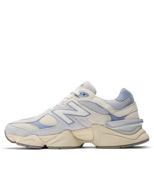 New Balance 9060 unisex sneakers in pearl gray and purple details