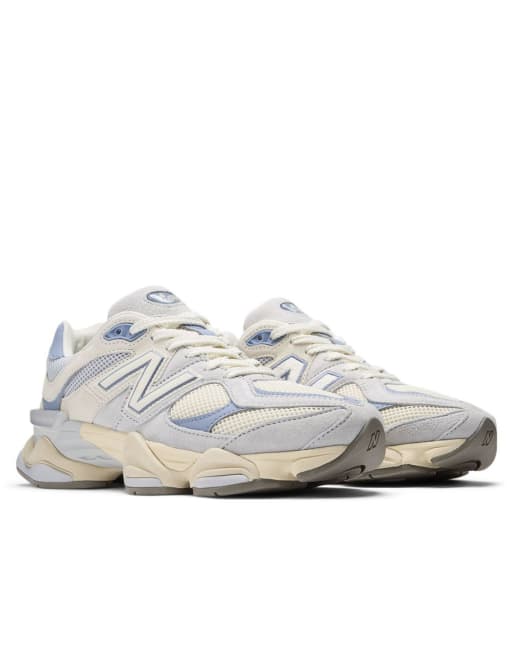 New Balance 9060 unisex sneakers in pearl gray and purple details