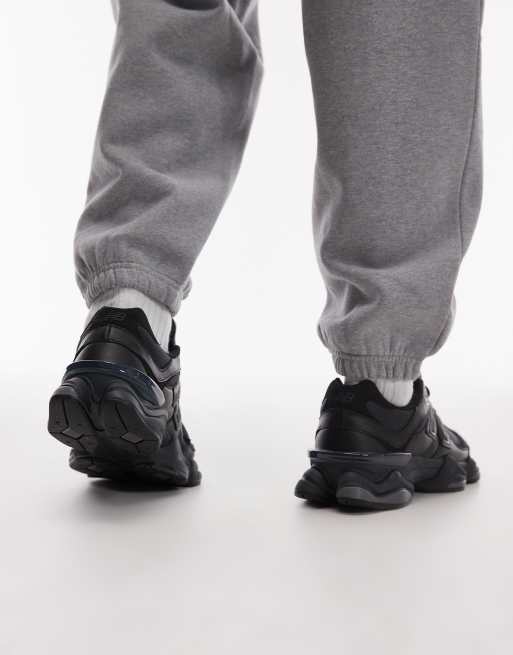 New Balance 9060 unisex trainers in triple black, 3 of 5