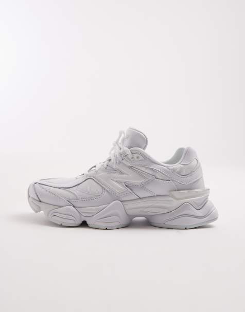 New Balance 9060 unisex trainers in triple white - view 2