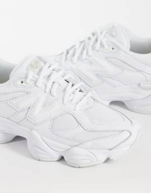 New Balance 9060 unisex trainers in triple white