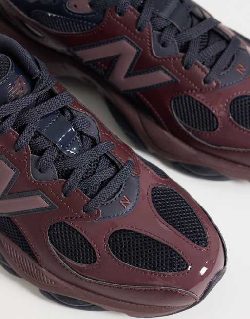 New Balance 983 Leder-Sneaker in Burgunderrot, 3 von 5