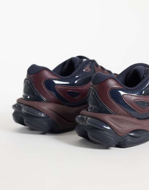 New Balance 983 Leder-Sneaker in Burgunderrot, 4 von 5