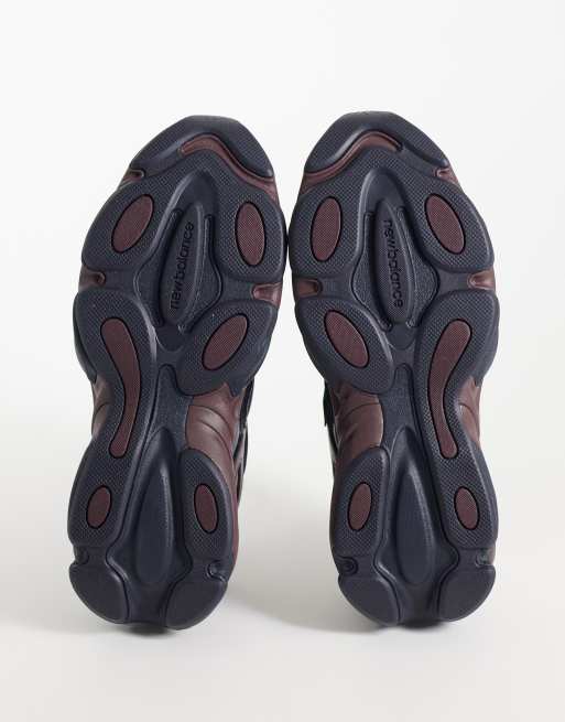 New Balance 983 sneakers i læder i bordeaux, 5 af 5