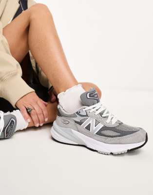 Shop New Balance 990v6 Sneakers In Gray