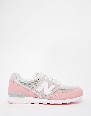 new balance 996 grey and pink suede trainers
