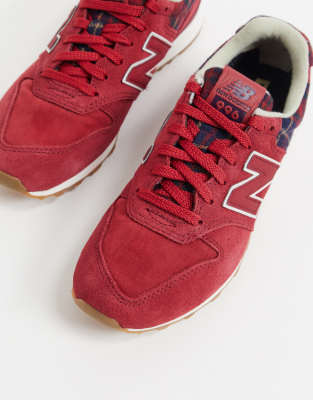 New Balance 996 Sneakers Red Plaid | ASOS