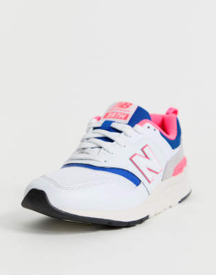 new balance 997 pink and white trainers