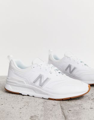 new balance 997 white trainers
