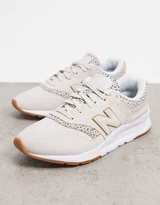 New Balance 997H animal print sneakers in white | ASOS