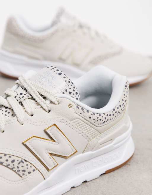 New Balance 997H animal print sneakers in white | ASOS